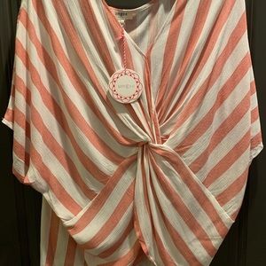 Umgee Striped FlowyShirt (NWT)